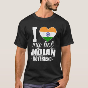 T-shirt J'adore mon ami indien Chaud Chemise Inde