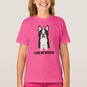T-shirt J'adore mon Boston Terrier