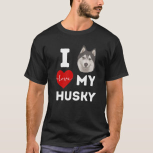 T-shirt J'ADORE MON CHIEN HUSKY Chien Animal Animaux Anima