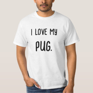T-shirt J'adore mon chien personnalisable