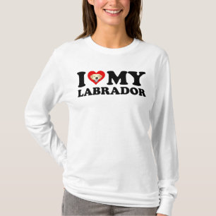 T-shirt J'adore mon Labrador Yellow Lab
