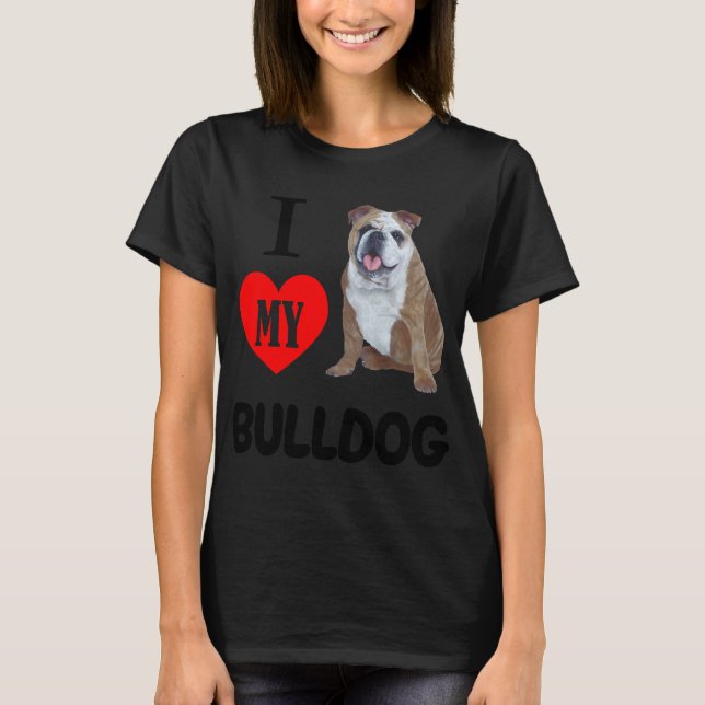 T-shirt J'ADORE MON OEIL DE CHIENS Animaux Animaux Animaux (Devant)