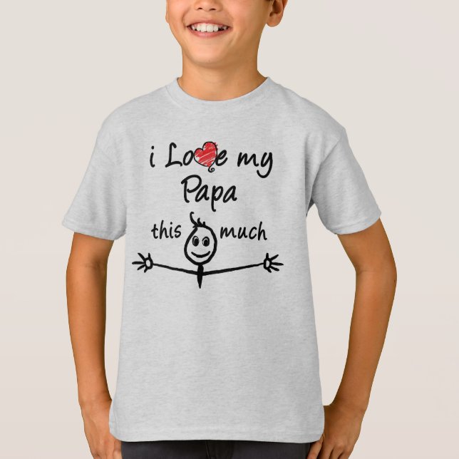 T-shirt J'adore mon Papa ! (Devant)