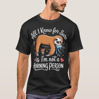 T-shirt J'adore Mon Paresseux Endormi Qui Ne Peut Pas Sort