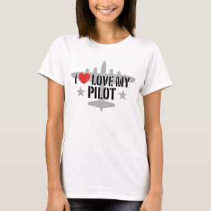 T-shirt J'adore mon pilote