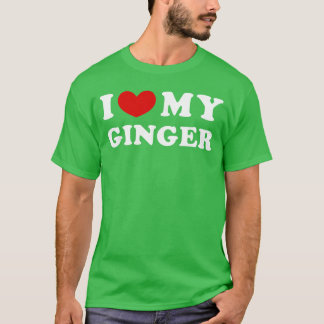 T-shirt J'adore mon roux Je cœur mon garçon roux