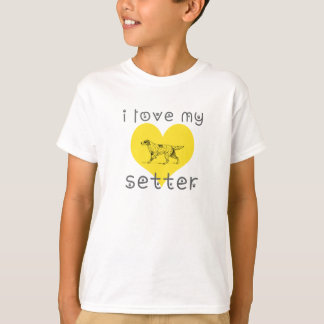 T-shirt j'adore mon setter.