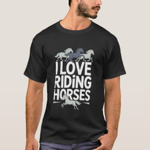T-shirt J'adore monter à cheval Enthousiastes de l'esprit