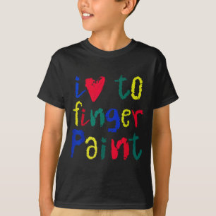 T-shirt J'adore peindre avec les doigts - Couple drôle