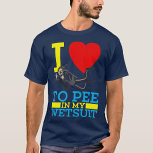 T-shirt J'adore pisser dans ma combinaison Ocean scuba plo