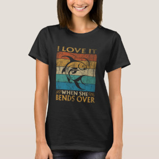 T-shirt J'adore quand elle se penche Funny Amoureux de la