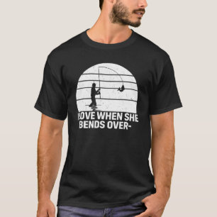 T-shirt J'adore quand elle se penche Pêche