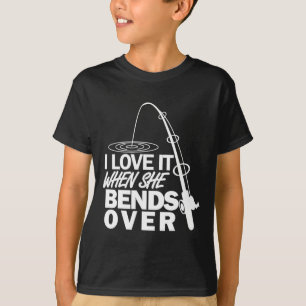 T-shirt J'adore quand elle se penche - Pêche drôle 