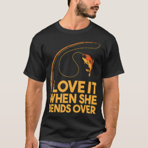 T-shirt J'adore quand elle se penche, pêcheuse de baudroie