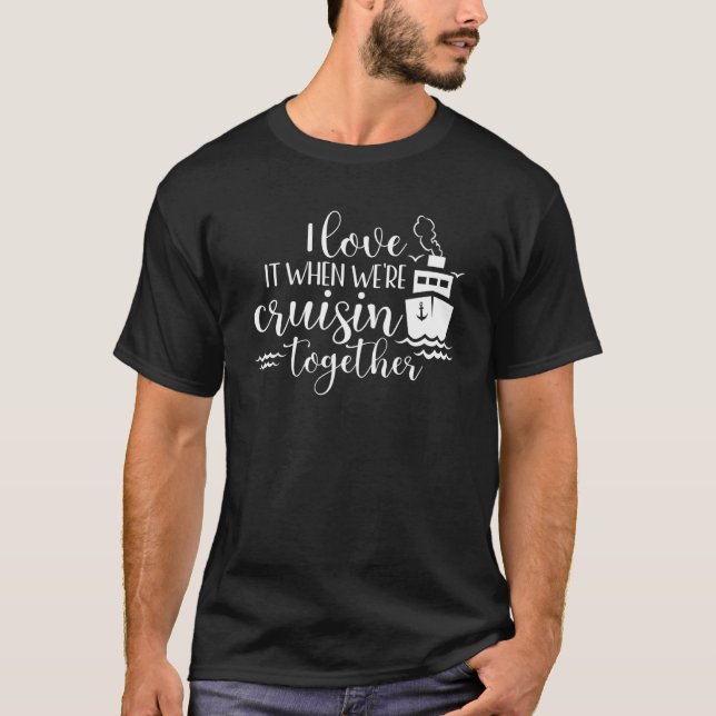 T-shirt j'adore quand on fait des croisières entre parents (Devant)