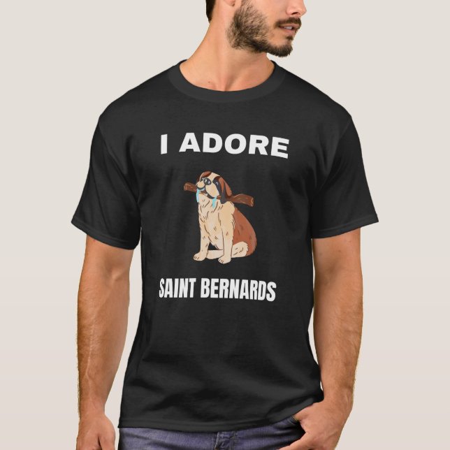 T-shirt J'adore Saint Bernards (Devant)
