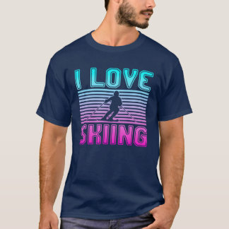 T-shirt J'adore skier drôle