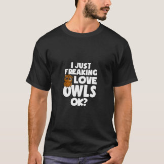 T-shirt J'adore tout simplement les hiboux ok chandail à c