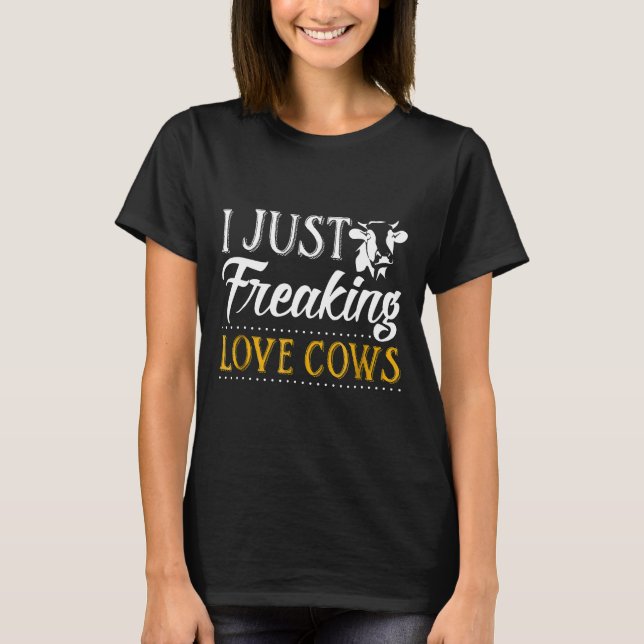 T-shirt J'adore tout simplement les vaches (Devant)