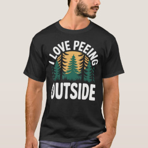 T-shirt J'adore Uriner à l'Extérieur Drôle Camping
