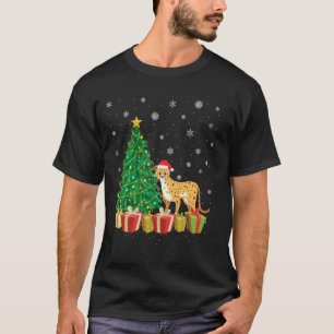 T-shirt Jaguar Xmas Feux d'éclairage Santa Hat Jaguar Chri