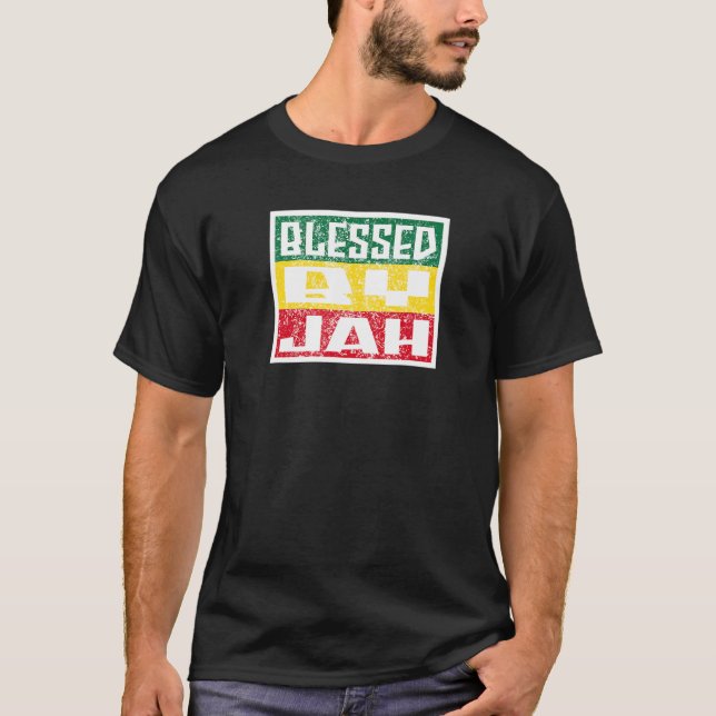 T-shirt Jah Bless Rasta Raggae Ragga Roots God Rasta (Devant)