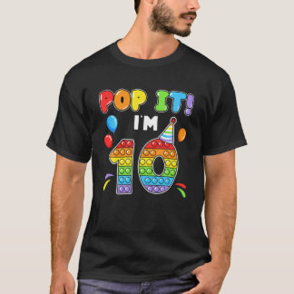 T-shirt J'ai 10 ans Pop It 10E Anniversaire Balloon Kids