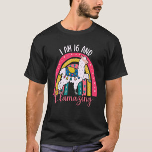 T-shirt J'Ai 16 Ans Et Llamazing Alpaca Llama 16E