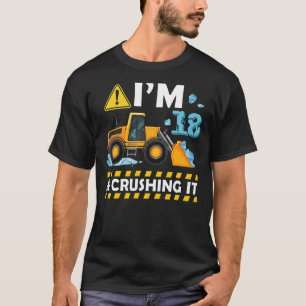 T-shirt J'ai 18 ans et creuser la construction Excavateur