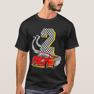 T-shirt J'Ai 2 Ans Racing Car Toddler Crew 2nd Birth