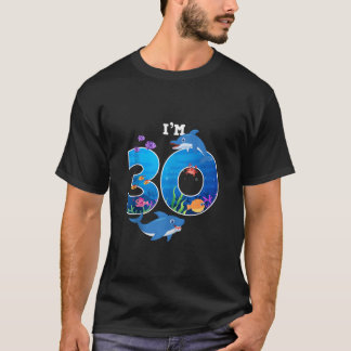 T-shirt J'ai 30e anniversaire Poisson Animal Baleine de me