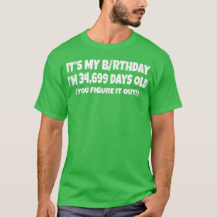 T-shirt J'Ai 34,699 Jours Joyeux 95E Anniversaire