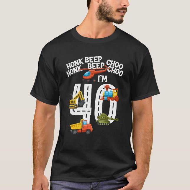 T-shirt J'ai 40e anniversaire Camions Cool de plus de 40 a (Devant)