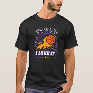 T-shirt J'ai 41 ans et j'aime le basket-ball 41e anniversa