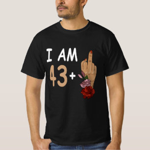 T-shirt J'Ai 43 Plus 1 Mid Doigt Pour Un 44E Anniversaire 