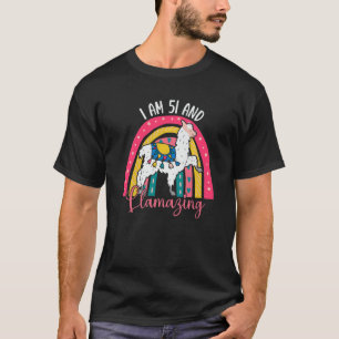 T-shirt J'Ai 51 Ans Et Llamazing Alpaca Llama 51E