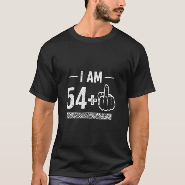 T-shirt J'ai 54 ans plus 1 55e anniversaire (Devant)