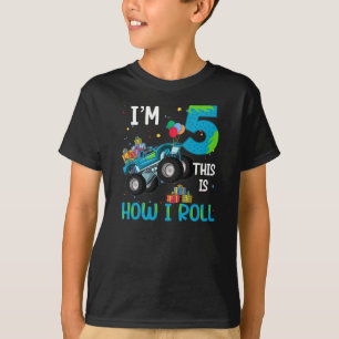 T-shirt J'ai 5 ans C'est comme ça que je roule, garçon ou 