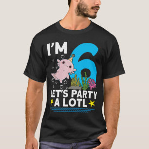 T-shirt J'ai 6 anniversaires de la fête Axolotl mignon 6e 