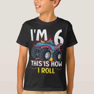 T-shirt J'ai 6 ans Voici comment je roule Monster Truck Bo
