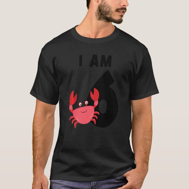 T-shirt J'Ai 6 Crabes 6 Ans Crabe (Devant)