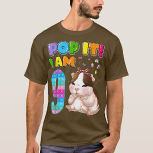 T-shirt J'ai 9 ans 9e anniversaire Cochon d'Inde Filles Po