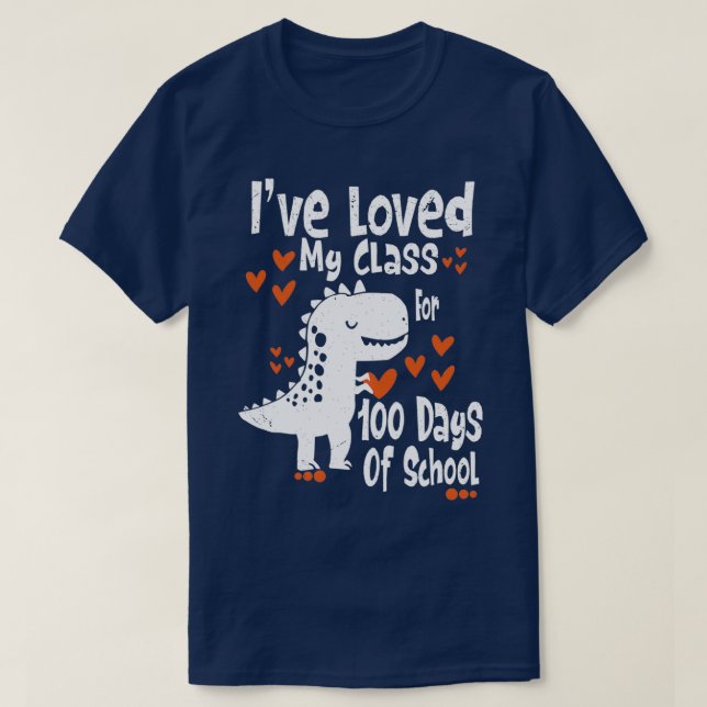 T-shirt J'Ai Aimé Ma Classe Pour 100 Jours De Dinosaure Sc (Design devant)