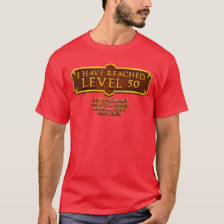 T-shirt J'ai atteint le niveau 50 jeu de rôle en ligne 50e