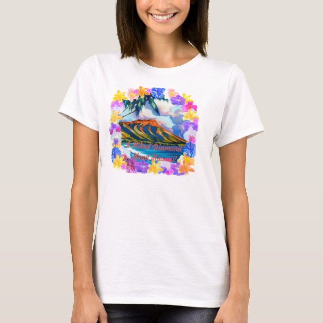 T-shirt J'ai augmenté la tête Hawaï de diamant ! (Devant)