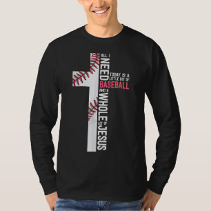 T-shirt J'Ai Besoin De Baseball Et Jésus Maman Cadeau Croi