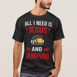 T-shirt J'Ai Besoin De Jésus Et Camping Camping Camper
