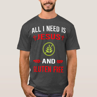 T-shirt J'Ai Besoin De Jésus Et De Gluten Libres