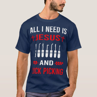 T-shirt J'Ai Besoin De Jésus Et De Lock Pick Pick Lockpick