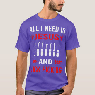 T-shirt J'Ai Besoin De Jésus Et De Lock Pick Pick Lockpick